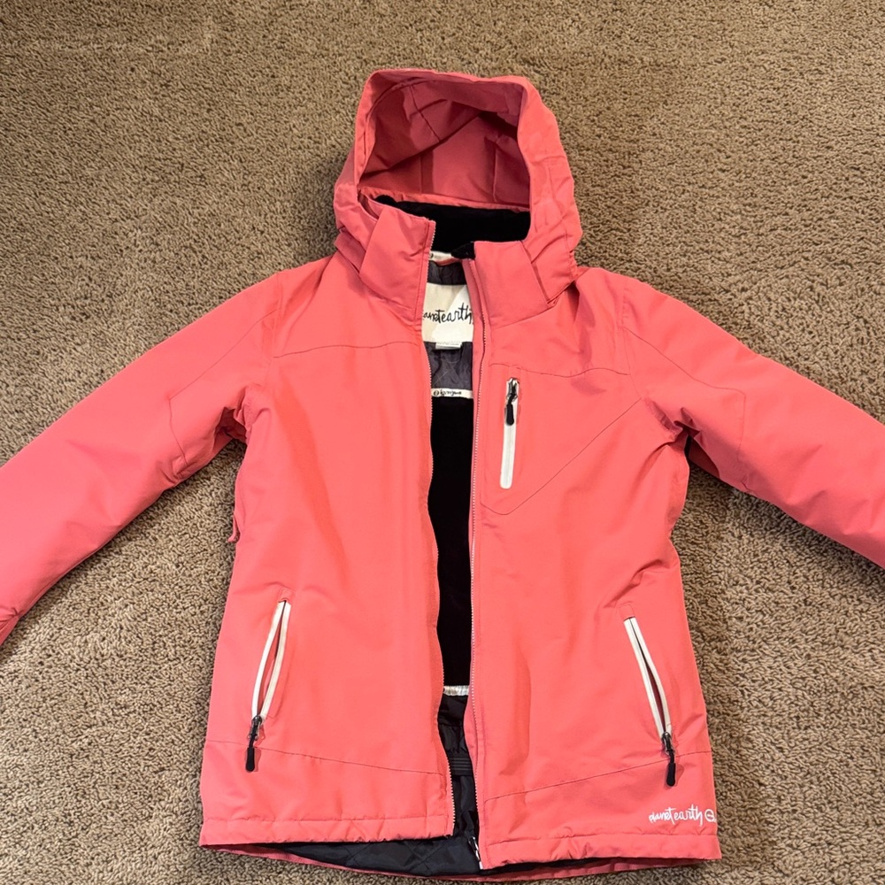 Women's Fleece Lined Pink Ski & Snow Jacket